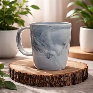 DAVIDsTEA Gray Marble Ceramic Mug